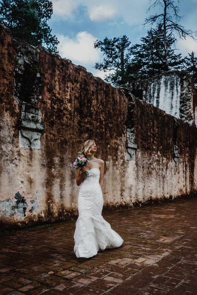 Beautiful bride with gorgeous dress - Valokuva, kuva