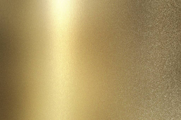 Glowing gold foil glitter metallic wall with copy space, abstract texture background - Photo, Image