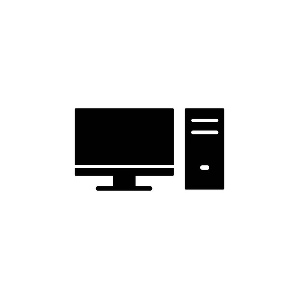 Illustrazione grafica vettoriale dell'icona del PC. Adatto per computer, desktop, moderno, hardware ecc. - Vettoriali, immagini