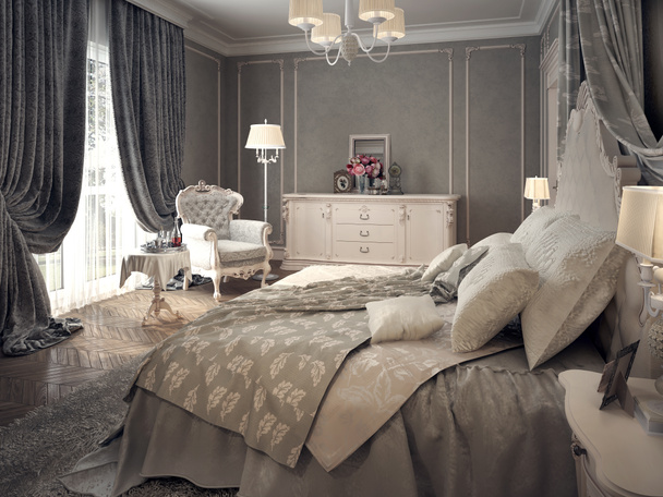 Classic bedroom interior - Photo, Image