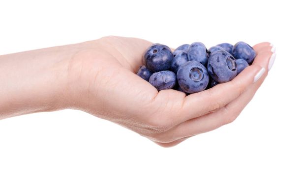 Fresh raw blueberry, isolated on white. - Foto, Imagem