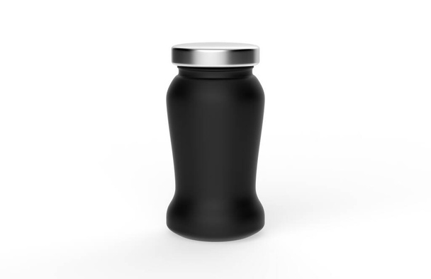 realistische leere Plastikflasche auf weißem Hintergrund. 3D-Illustration. - Foto, Bild