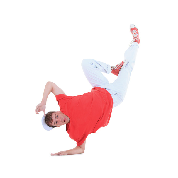 Teenager dancing breakdance in action - Fotoğraf, Görsel