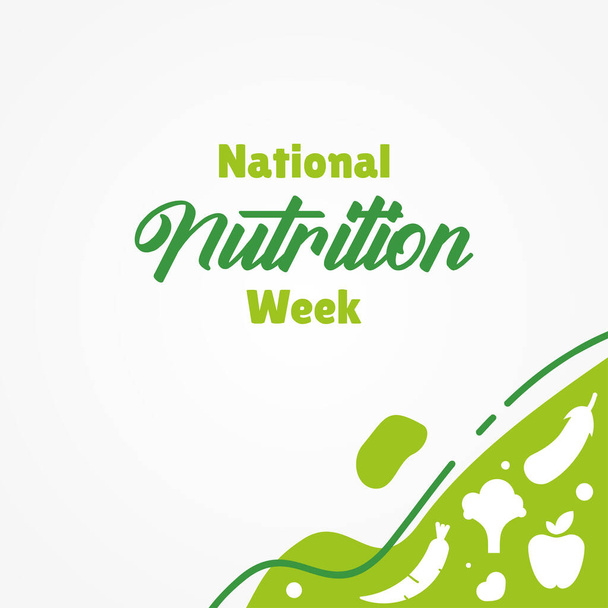 National Nutrition Week Vector Design Illustration For Celebrate Moment - Vektor, obrázek