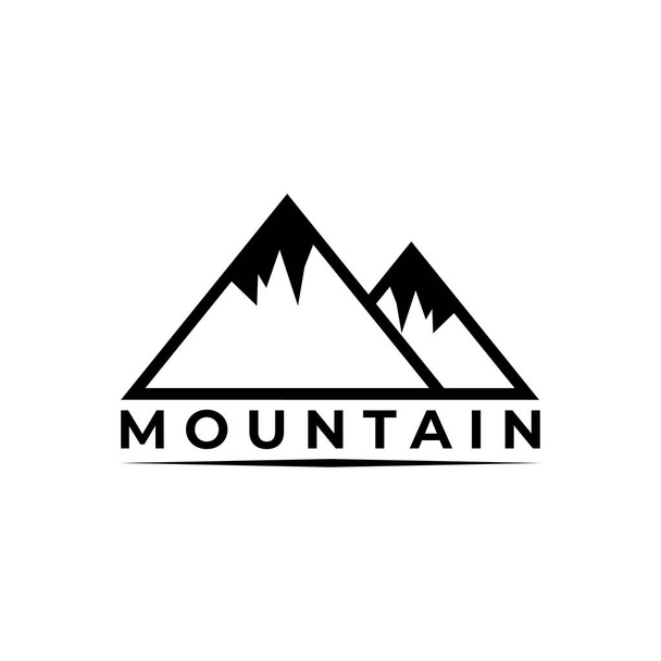 dağ ikonu vektörü. Beyaz arka planda siyah dağ ikonu. Dağ tepeleri ikonu basit ve modern tasarım. Dağ tepelerinin vektör çizimi. - Vektör, Görsel