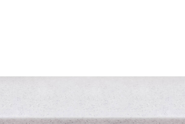 Пустой мраморный камень столешницы изолированы на белом фоне, для создания монтажа продукта отображения - Фото, изображение