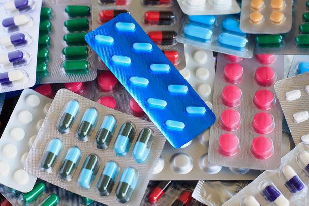 Medicine Pills close up - Foto, afbeelding