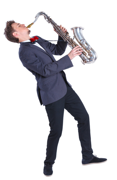 Man with saxophone - Фото, зображення