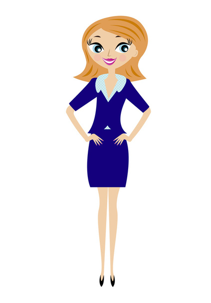 young business woman - Vector, afbeelding