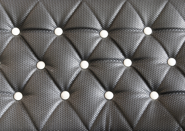 schwarzes Sofa Polsterung Leder Muster Hintergrund - Foto, Bild