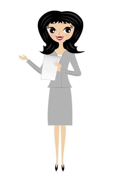 young business woman - Vector, afbeelding