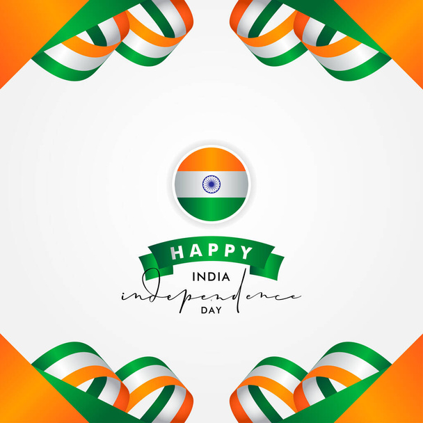 День незалежності Індії Вектор Дизайн Ілюстрація для святкування моментів - Вектор, зображення