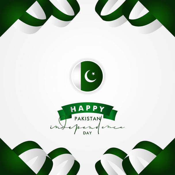 День незалежності Пакистану Векторний дизайн Ілюстрація для святкування моментів - Вектор, зображення