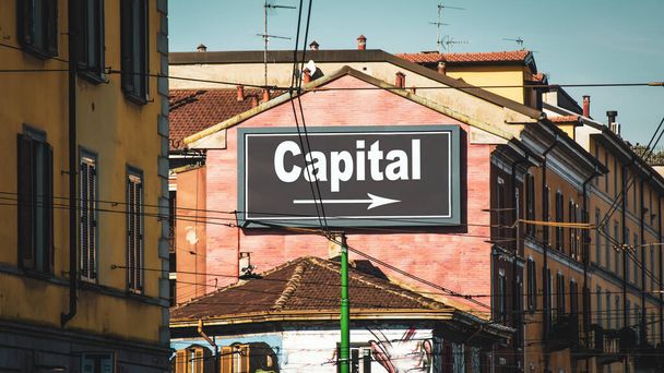 Calle Firme el Camino de la Dirección al Capital
 - Foto, Imagen