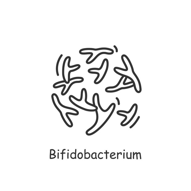 Bifidobacterium bifidum icon.Good probioticum voor menselijke gezondheid teken. - Vector, afbeelding
