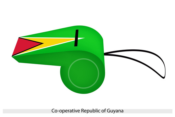 bir ıslık Guyana kooperatif Cumhuriyeti - Vektör, Görsel