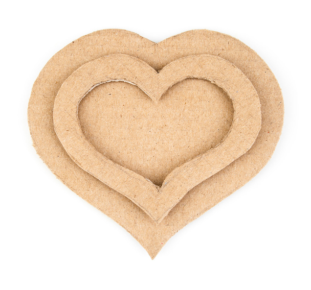 Handmade hearts applique made of cardboard - Photo, Image