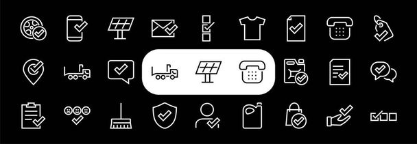 A simple set of claim related vector line icons. Contains icons such as security guarantee, received document, read message, verification, quality and much more. Editable Bar. 480x480 - Vector, Image