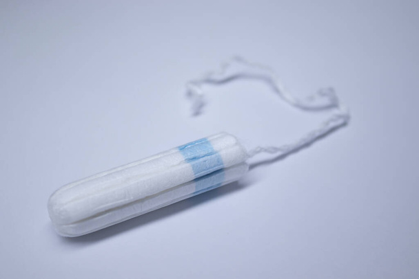 female tampon. menstruation concept. isolated. white background - Photo, Image
