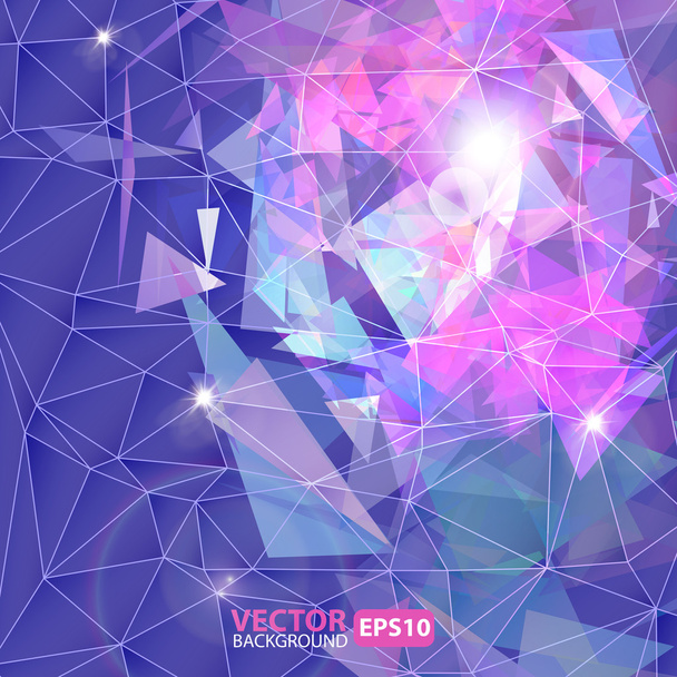 Abstract geometric background with explosion - Vector, Image