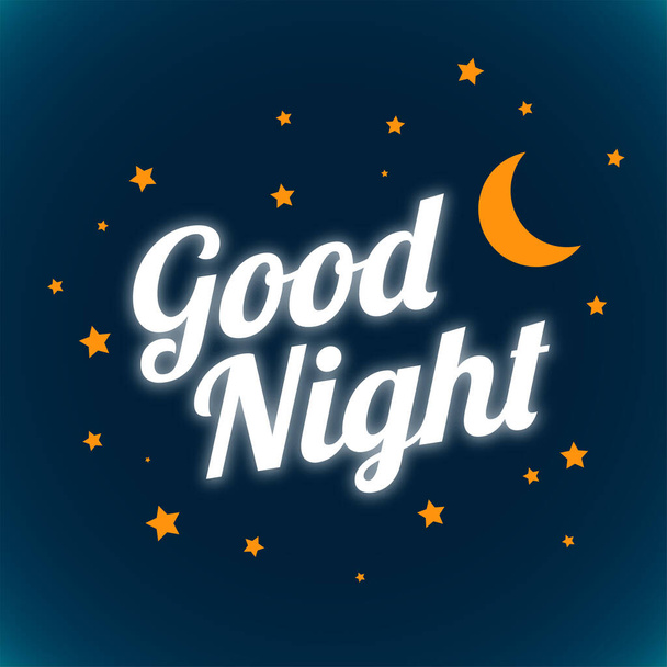 good night and sweet dreams glowing background design - Vektor, Bild