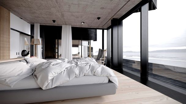 Camera da letto interna moderna
 - Foto, immagini