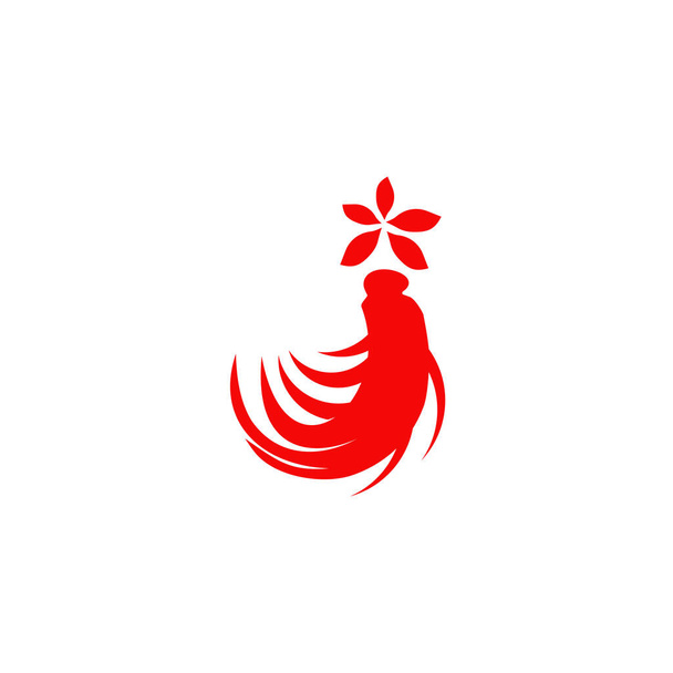 Κορεάτικο πρότυπο διάνυσμα σχεδιασμού λογότυπου ginseng - Διάνυσμα, εικόνα