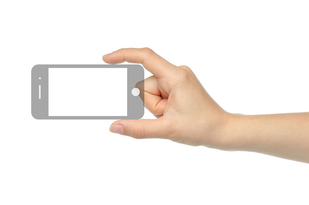 hand houden smartphone - Foto, afbeelding