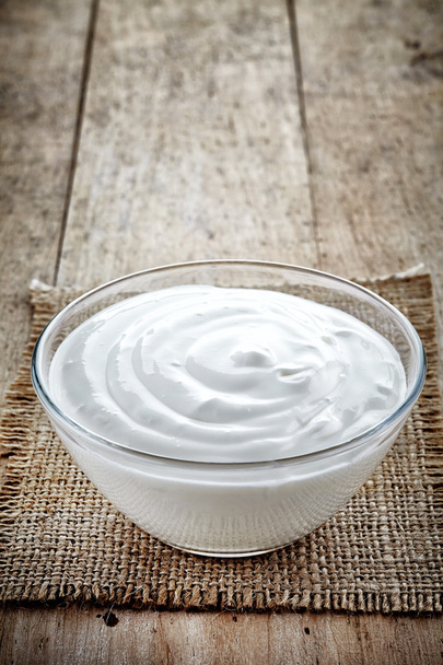 bowl of sour cream - Photo, Image