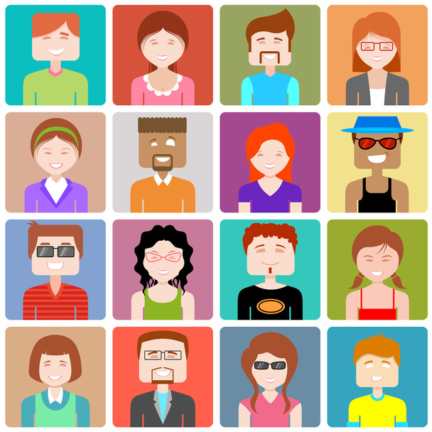 Flat Design People Icon - Vector, Image