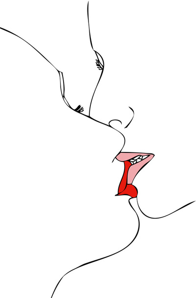 sembolik bir öpücük - Vektör, Görsel