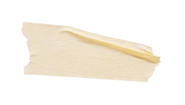 Yellow adhesive paper tape isolated on white background - Foto, Imagem