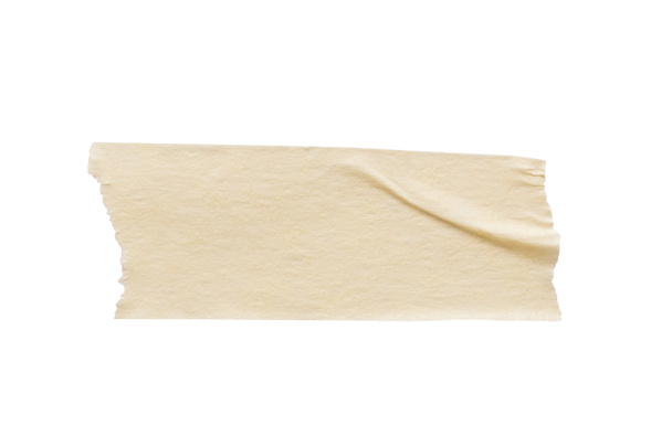 Keltainen liima paperinauha eristetty valkoisella pohjalla - Valokuva, kuva