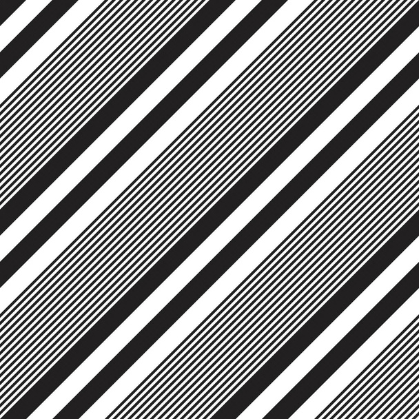 Czarno-białe ukośne paski bezszwowe tło wzór nadaje się do mody tekstyliów, grafiki - Wektor, obraz