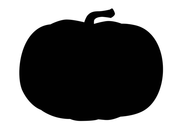 Pumpkin - black vector silhouette for pictogram or logo. Pumpkin - sign or icon. - Wektor, obraz