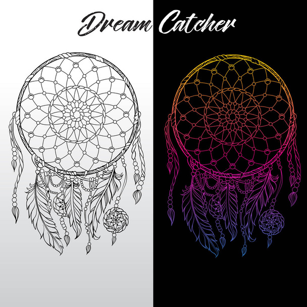 Dream Catcher -Ikoon geloven dat geluk Vector Illustratie - Vector, afbeelding