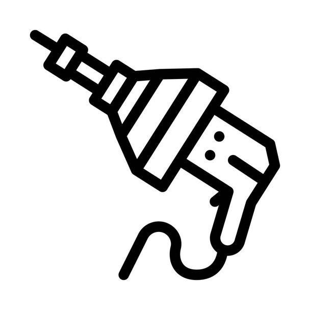 drenagem de limpeza vetor ícone ferramenta elétrica. drenar o sinal de limpeza ferramenta elétrica. ilustração de símbolo de contorno isolado - Vetor, Imagem