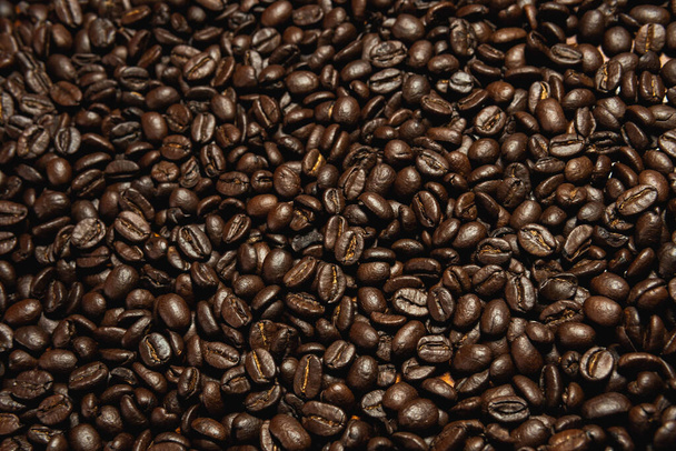 Coffee beans, close up view - Foto, Imagen
