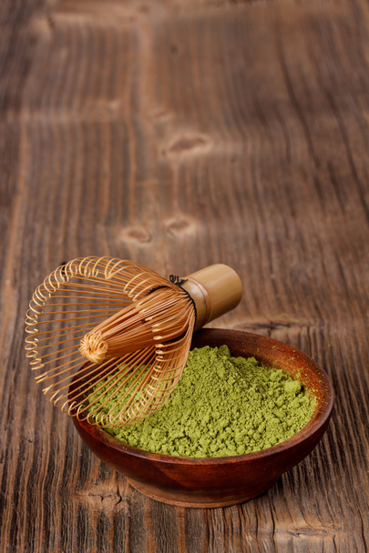 Powdered green matcha tea - Foto, Imagen