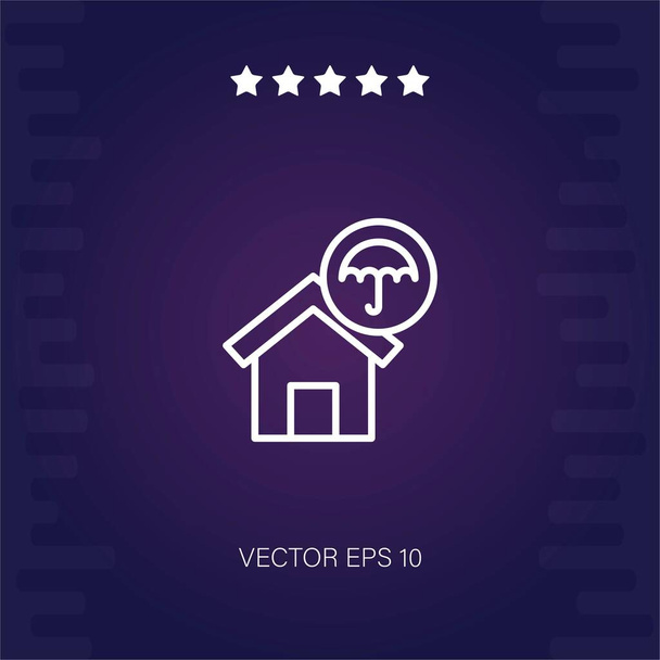векторная иконка домашнего страхования - Вектор,изображение