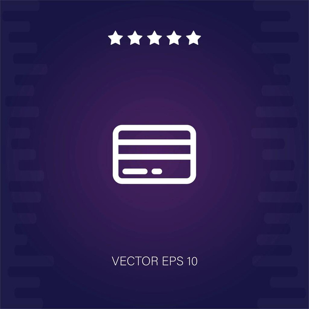 ícone de vetor de cartão de crédito ilustração moderna - Vetor, Imagem