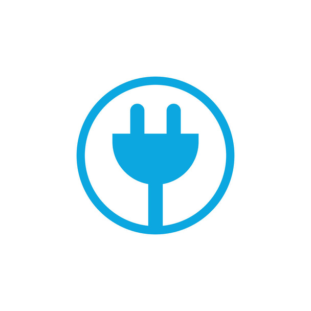 Elektrische plug vector logo ontwerp. Energiesymbool. - Vector, afbeelding