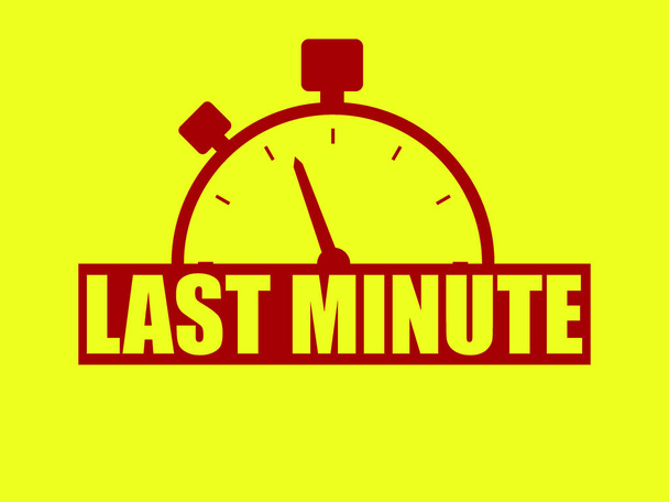 Ilustración vectorial de diseño amarillo rojo de último minuto - Vector, Imagen