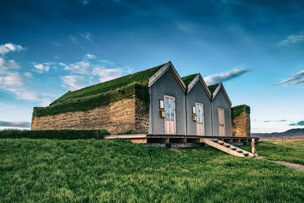 Icelandic turf houses - Foto, Imagen