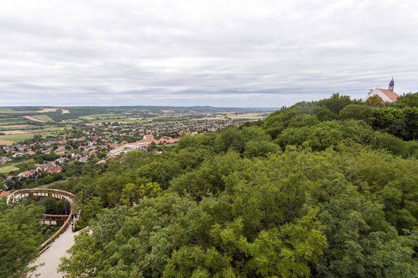 View of the town of Pannonhalma from the Mount of Saint Martin, Hungary. - Photo, Image