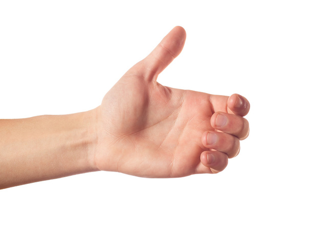 Thumb up human hand isolated - Фото, изображение