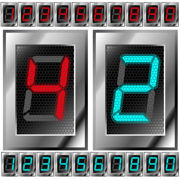 Набор электронных цифр
 - Вектор,изображение