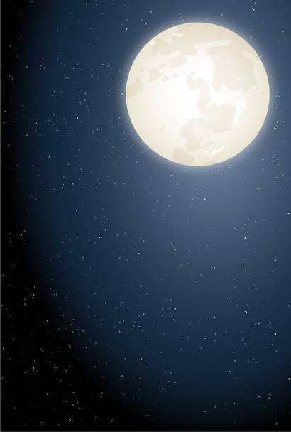 Halloween Luna viendo Quince noches de fondo - Vector, Imagen