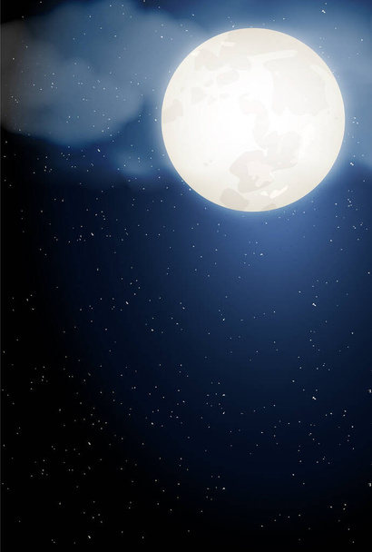 Halloween Moon watching Fifteen nights background - Vector, Image