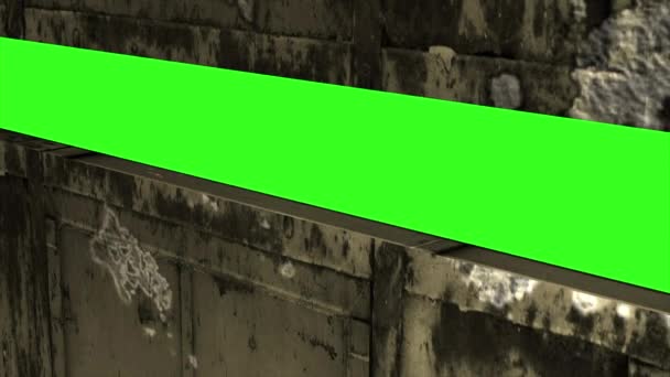 анимация - металлическое открытие двери на зеленый экран - Кадры, видео